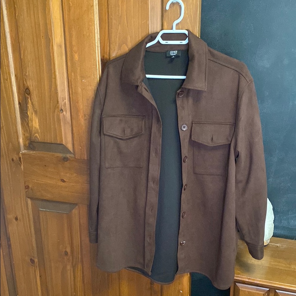 Suede Button-up Jacket